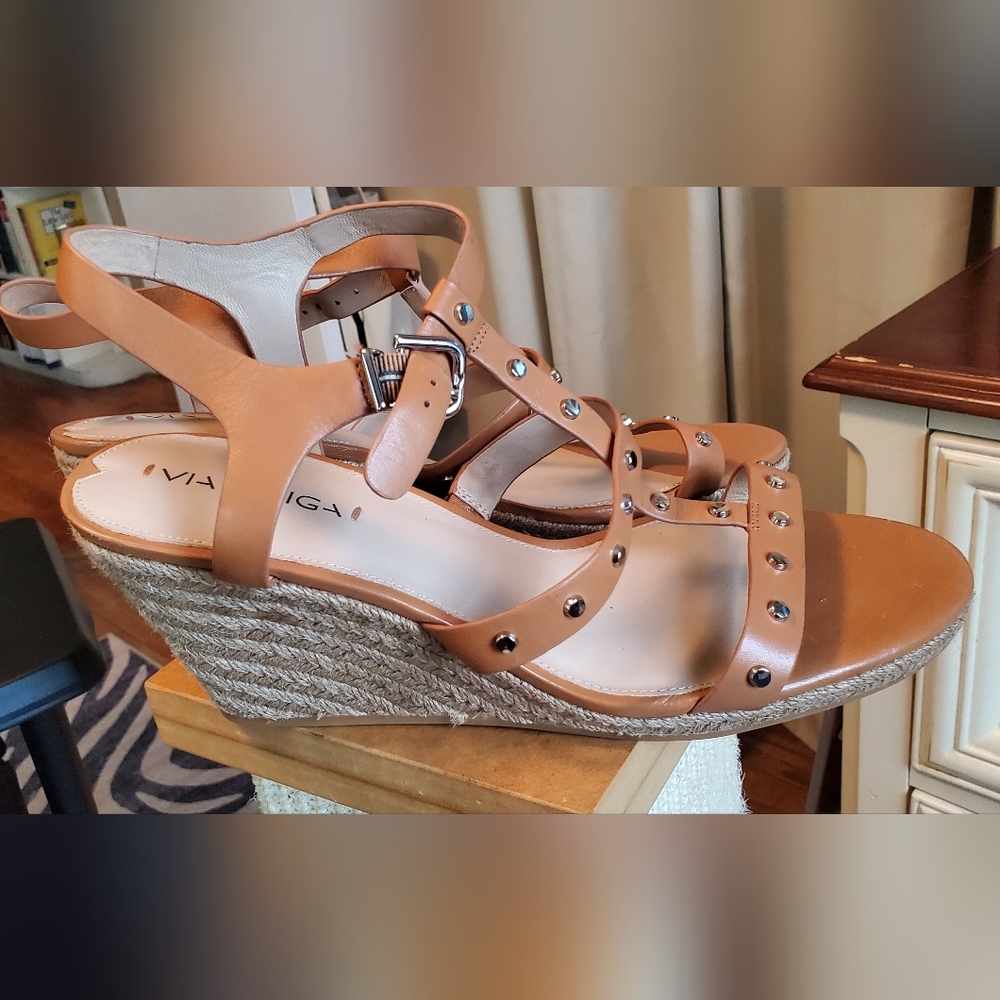 Via Spiga Studded Wedge Sandals BRAND NEW